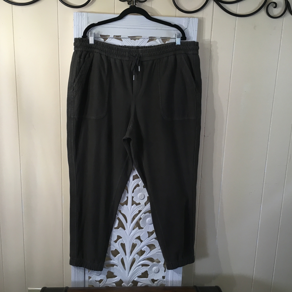 Athleta Military Green Ankle Cropped Jeans Size 20